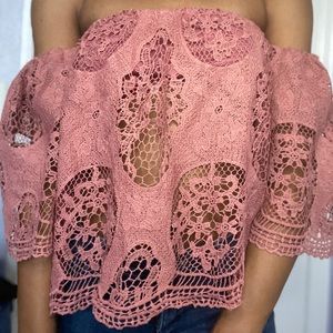 Frilly see through top